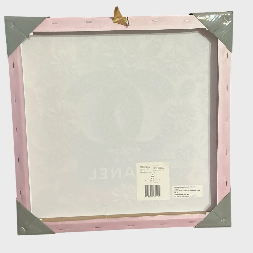 Floral CC Canvas Wall Art Pink Glam Decor